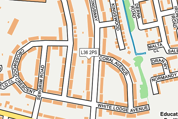 L36 2PS map - OS OpenMap – Local (Ordnance Survey)