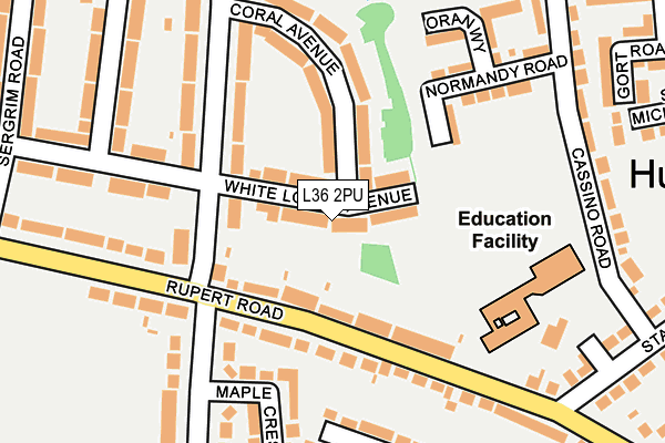 L36 2PU map - OS OpenMap – Local (Ordnance Survey)