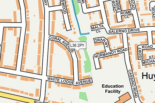 L36 2PY map - OS OpenMap – Local (Ordnance Survey)
