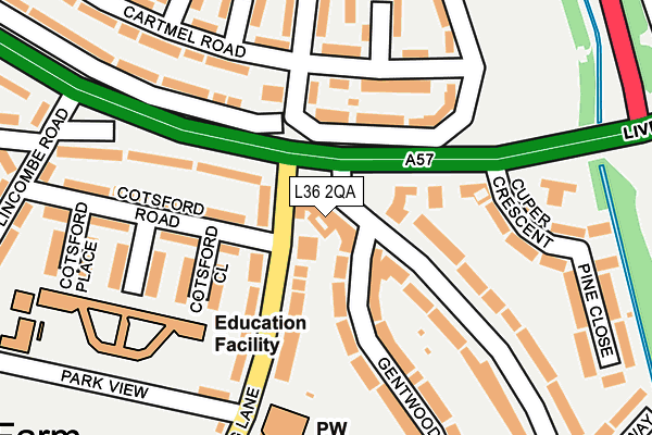 L36 2QA map - OS OpenMap – Local (Ordnance Survey)