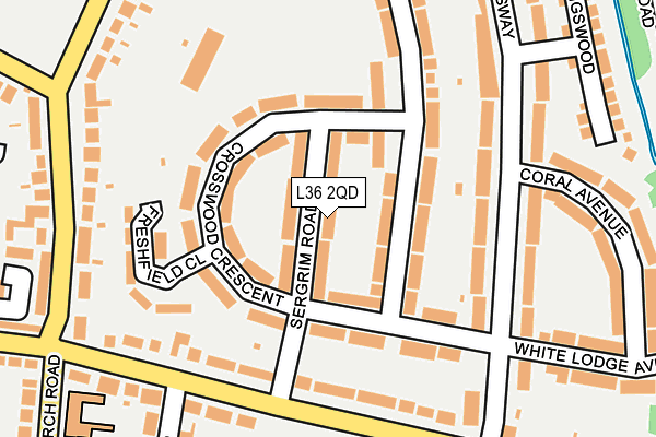 L36 2QD map - OS OpenMap – Local (Ordnance Survey)