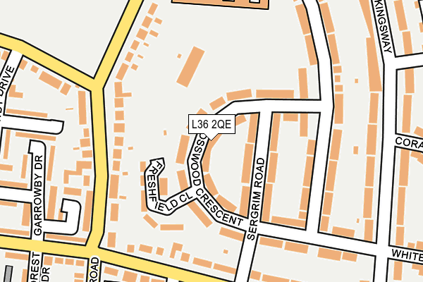 L36 2QE map - OS OpenMap – Local (Ordnance Survey)