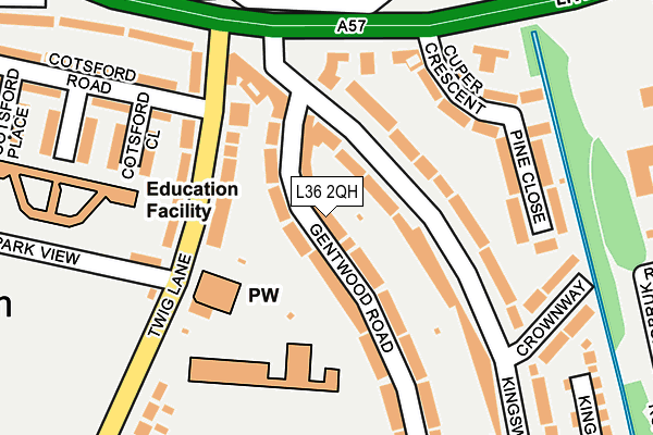 L36 2QH map - OS OpenMap – Local (Ordnance Survey)