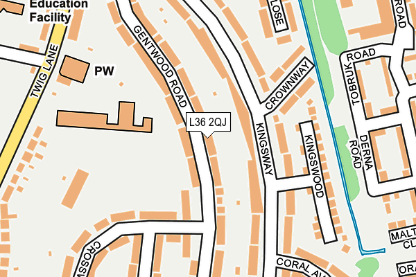 L36 2QJ map - OS OpenMap – Local (Ordnance Survey)