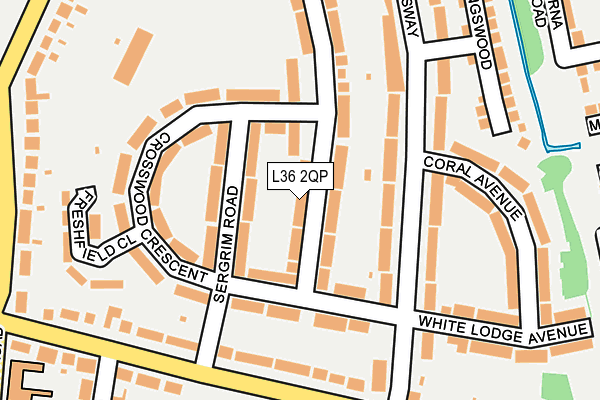 L36 2QP map - OS OpenMap – Local (Ordnance Survey)