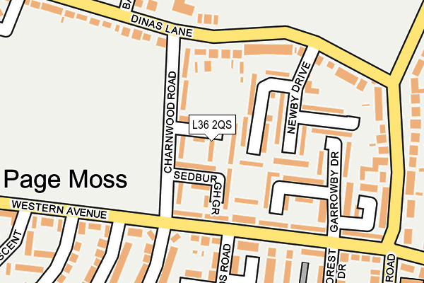 L36 2QS map - OS OpenMap – Local (Ordnance Survey)