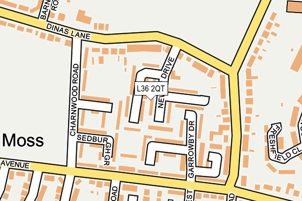 L36 2QT map - OS OpenMap – Local (Ordnance Survey)