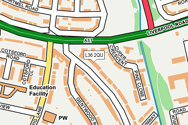 L36 2QU map - OS OpenMap – Local (Ordnance Survey)