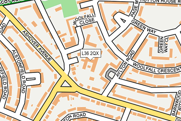 L36 2QX map - OS OpenMap – Local (Ordnance Survey)