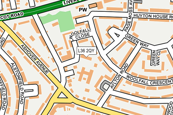 L36 2QY map - OS OpenMap – Local (Ordnance Survey)