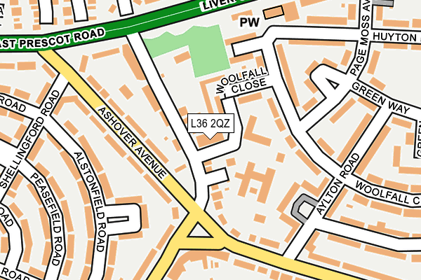 L36 2QZ map - OS OpenMap – Local (Ordnance Survey)
