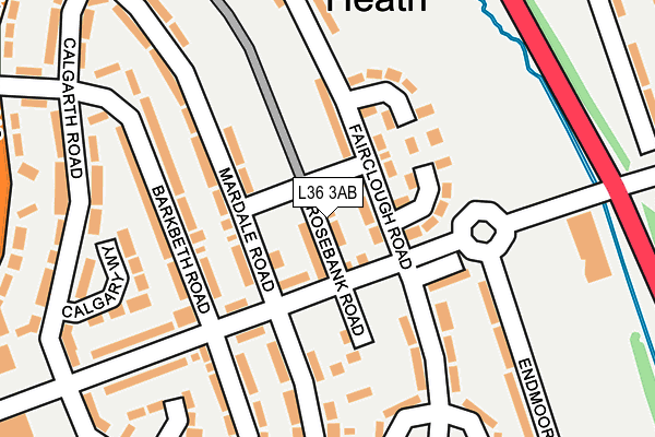 L36 3AB map - OS OpenMap – Local (Ordnance Survey)