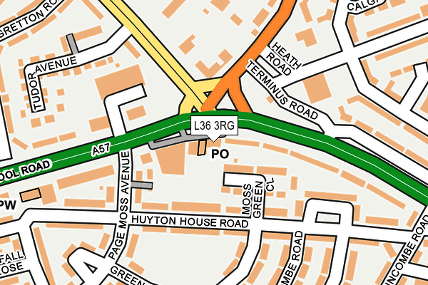L36 3RG map - OS OpenMap – Local (Ordnance Survey)