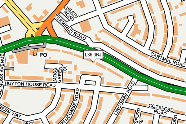 L36 3RJ map - OS OpenMap – Local (Ordnance Survey)