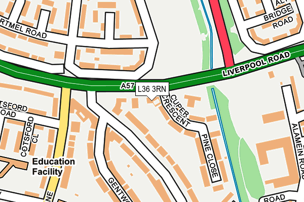 L36 3RN map - OS OpenMap – Local (Ordnance Survey)