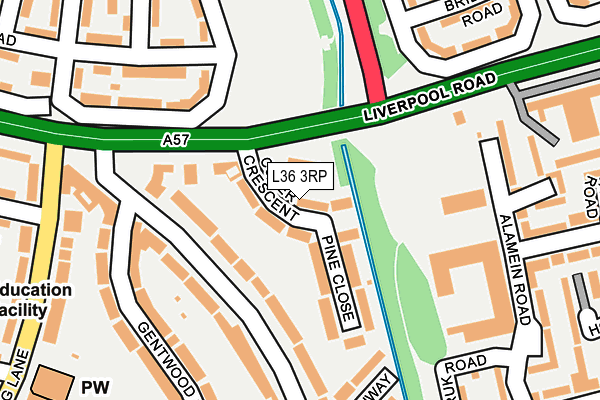 L36 3RP map - OS OpenMap – Local (Ordnance Survey)