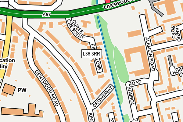 L36 3RR map - OS OpenMap – Local (Ordnance Survey)