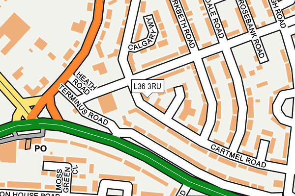 L36 3RU map - OS OpenMap – Local (Ordnance Survey)