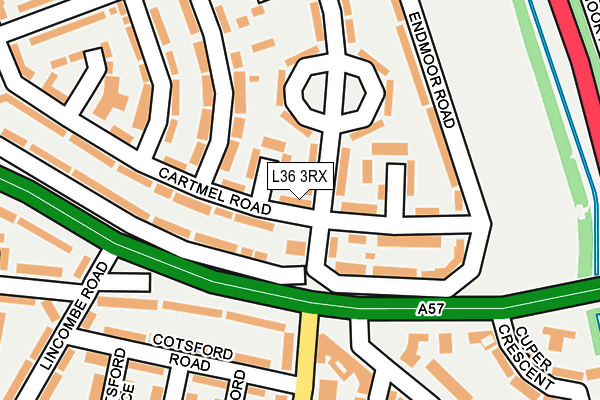 L36 3RX map - OS OpenMap – Local (Ordnance Survey)