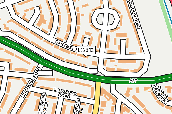L36 3RZ map - OS OpenMap – Local (Ordnance Survey)