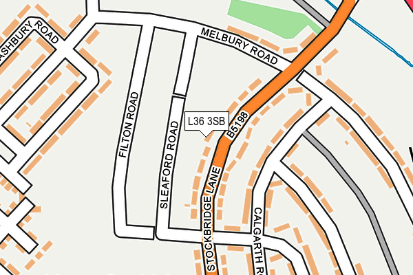 L36 3SB map - OS OpenMap – Local (Ordnance Survey)