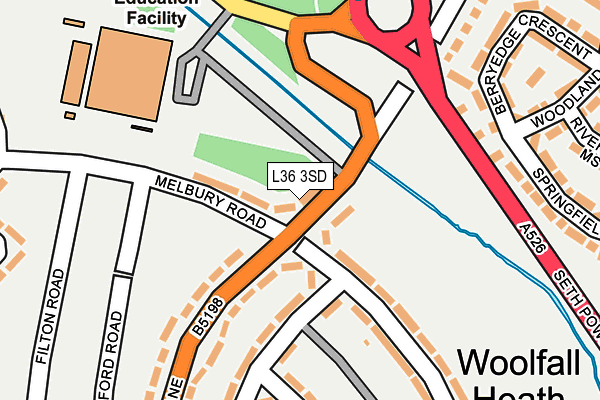 L36 3SD map - OS OpenMap – Local (Ordnance Survey)