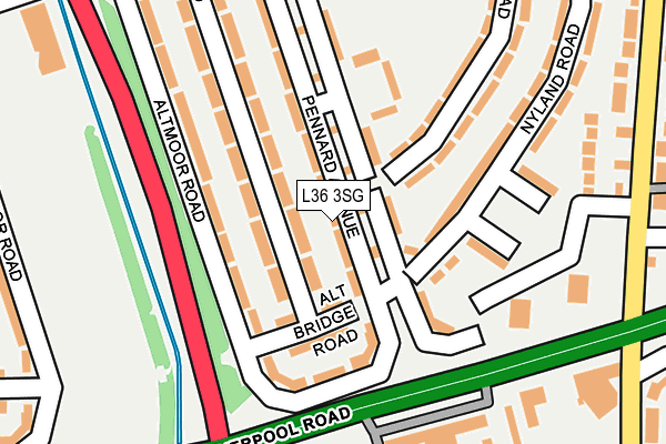 L36 3SG map - OS OpenMap – Local (Ordnance Survey)