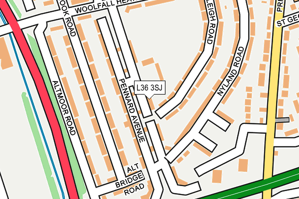 L36 3SJ map - OS OpenMap – Local (Ordnance Survey)
