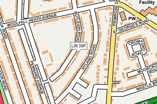 L36 3SP map - OS OpenMap – Local (Ordnance Survey)