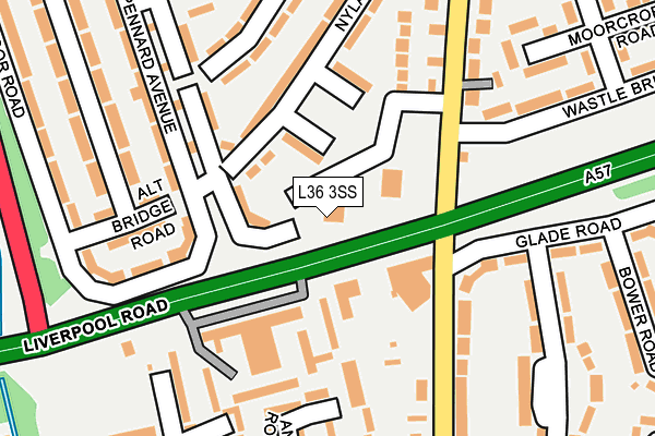 L36 3SS map - OS OpenMap – Local (Ordnance Survey)