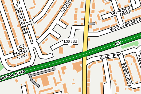L36 3SU map - OS OpenMap – Local (Ordnance Survey)
