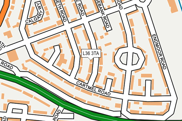 L36 3TA map - OS OpenMap – Local (Ordnance Survey)