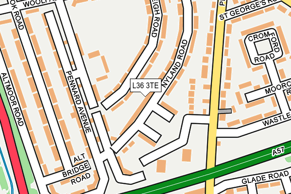 L36 3TE map - OS OpenMap – Local (Ordnance Survey)
