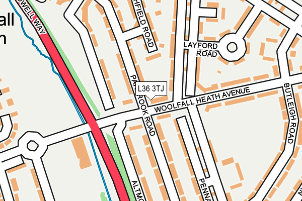 L36 3TJ map - OS OpenMap – Local (Ordnance Survey)