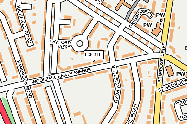 L36 3TL map - OS OpenMap – Local (Ordnance Survey)