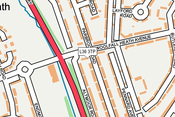 L36 3TP map - OS OpenMap – Local (Ordnance Survey)