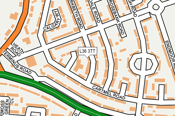 L36 3TT map - OS OpenMap – Local (Ordnance Survey)