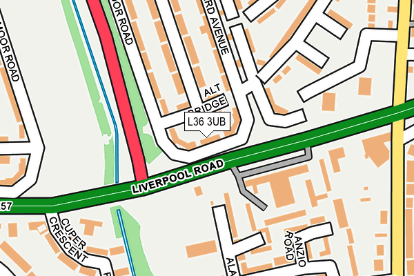 L36 3UB map - OS OpenMap – Local (Ordnance Survey)