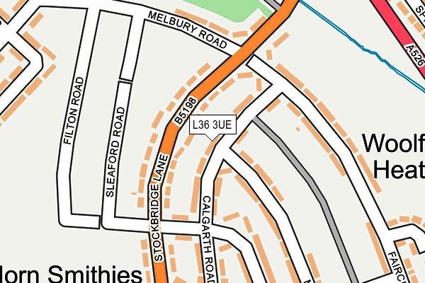 L36 3UE map - OS OpenMap – Local (Ordnance Survey)