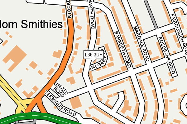 L36 3UF map - OS OpenMap – Local (Ordnance Survey)