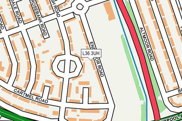 L36 3UH map - OS OpenMap – Local (Ordnance Survey)