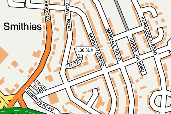 L36 3UX map - OS OpenMap – Local (Ordnance Survey)