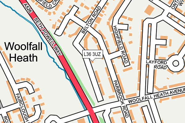 L36 3UZ map - OS OpenMap – Local (Ordnance Survey)