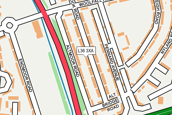 L36 3XA map - OS OpenMap – Local (Ordnance Survey)