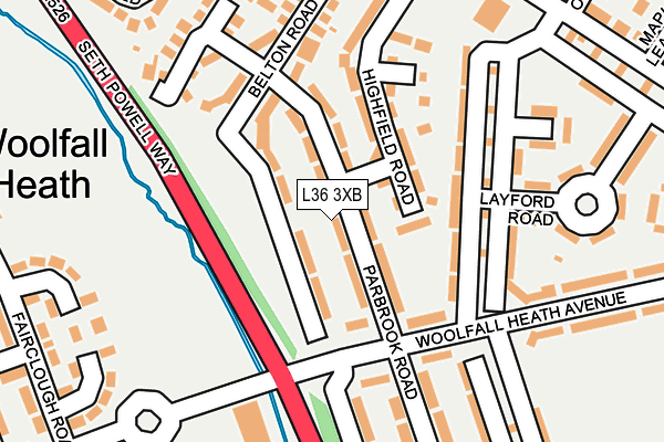 L36 3XB map - OS OpenMap – Local (Ordnance Survey)