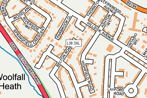 L36 3XL map - OS OpenMap – Local (Ordnance Survey)