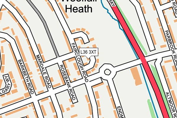 L36 3XT map - OS OpenMap – Local (Ordnance Survey)