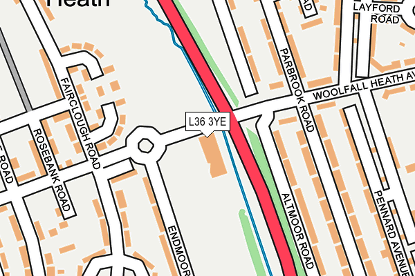 L36 3YE map - OS OpenMap – Local (Ordnance Survey)