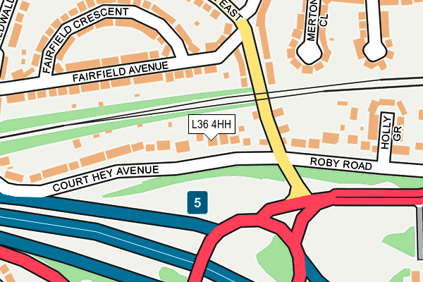 L36 4HH map - OS OpenMap – Local (Ordnance Survey)