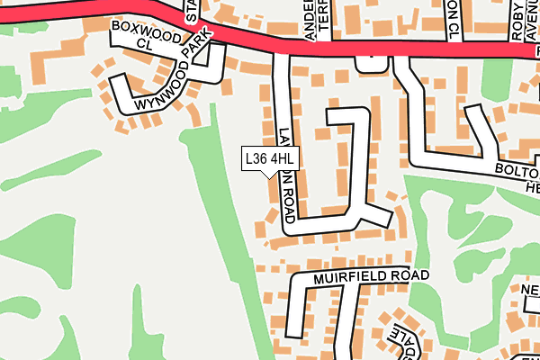 L36 4HL map - OS OpenMap – Local (Ordnance Survey)
